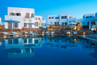 Pool area of the Mar Inn Hotel, Chora, Folegandros