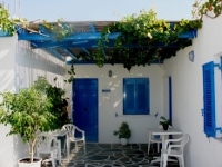 The ground floor veranda of Archipelagos Rooms, Chora, Kythnos, Greece