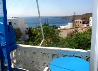 Sea view from the upper floor balcony. Archipelagos Rooms, Chora, Kythnos, Greece