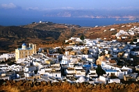 Overview of Kimolos' main village
