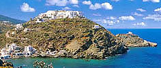 Distant view of the town of Kastro