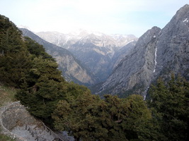 entrance to the sammarian gorge, crete