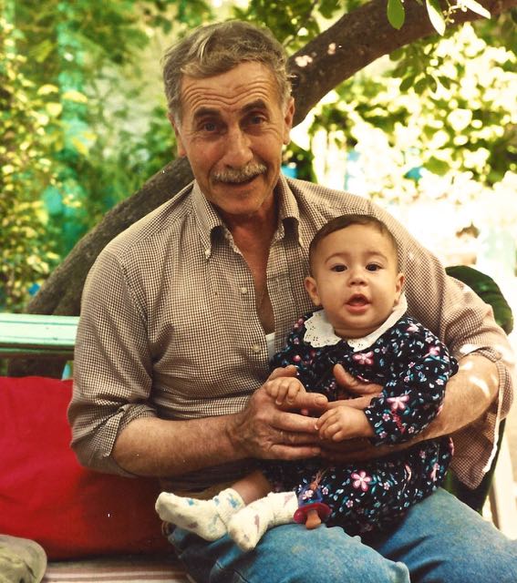 Baby Amarandi and Uncle Mitzo in Lesvos