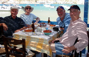 Dave, Trev, Matt and Steve in Sifnos