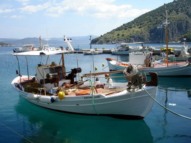 Fishing boat in Tolo, Greece