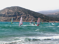 windsurfing, rhodes, greece