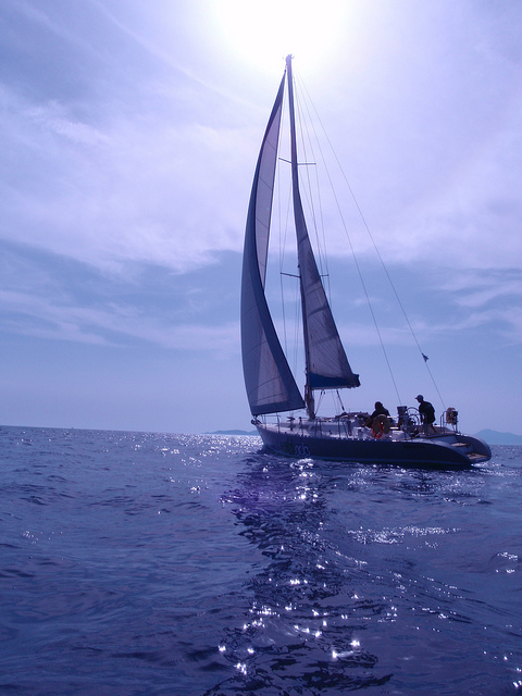 sailing in kos, Greece