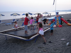 aphrodite beach hotel in Lesvos, trampoline